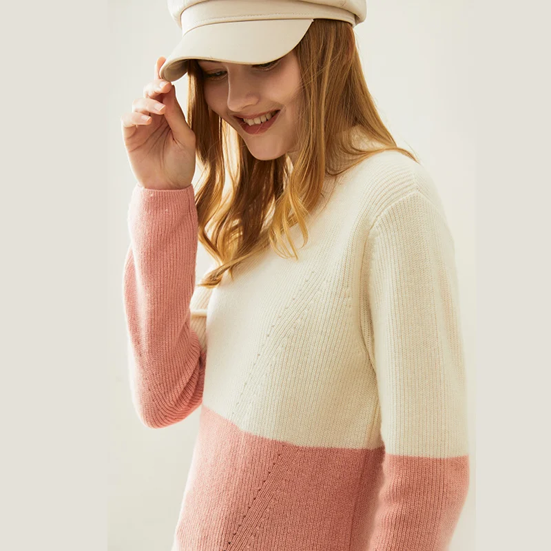 Patchwork Fashion Sweaters Woman Winter Thick Warm 100% Pure Merino Wool Knitting Pullovers 3Colors Long Sleeve Woolen Jumpers
Patchwork Fashion Sweaters Woman Winter Thick Warm 100% Pure Merino Wool Knitting Pullovers 3Colors Long Sleeve Woolen Jumpers