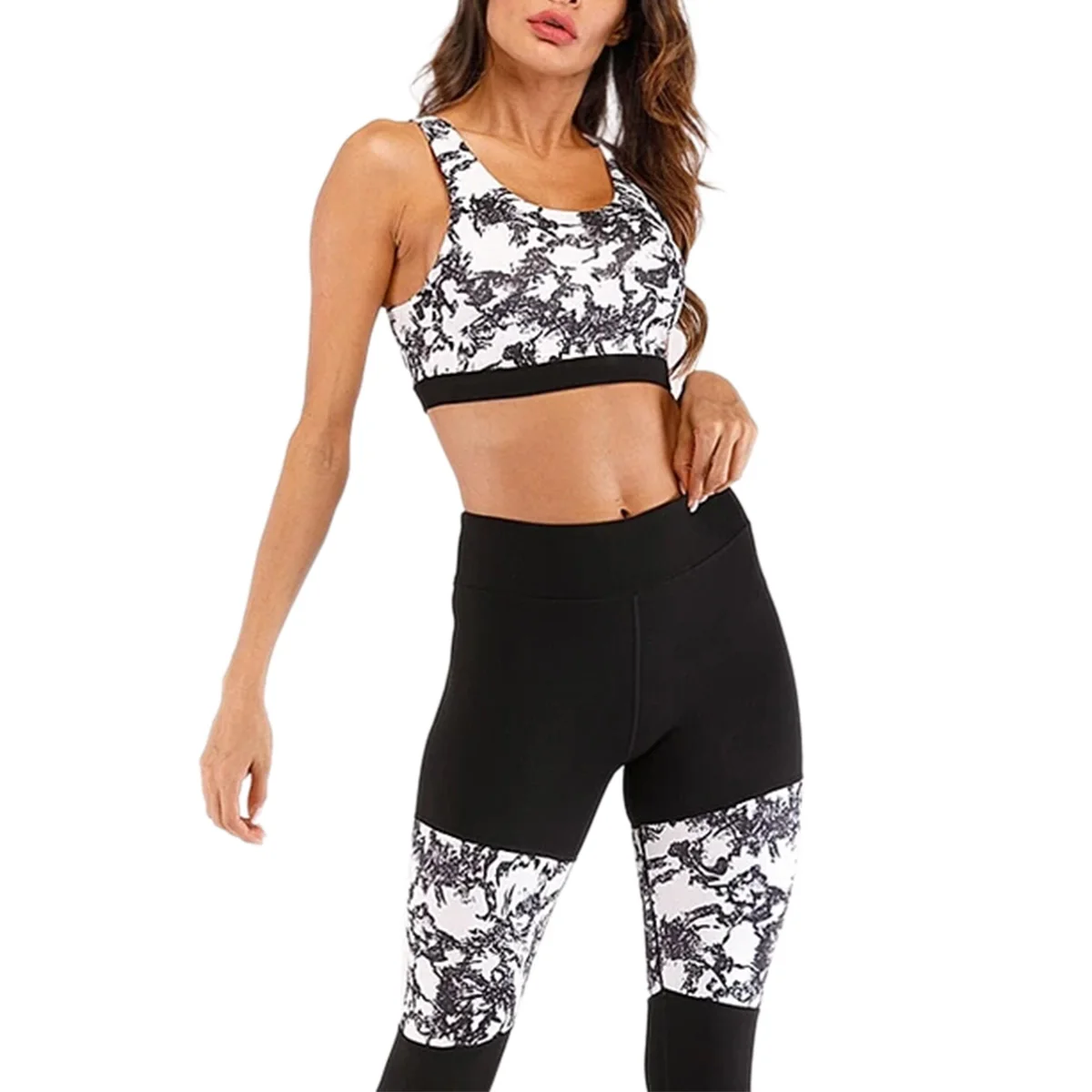 Women Sport Suit Yoga Set Gym Workout Clothes Sleeveless Fitness Crop Top + High Waist Energy Seamless Leggings 
Women Sport Suit Yoga Set Gym Workout Clothes Sleeveless Fitness Crop Top + High Waist Energy Seamless Leggings