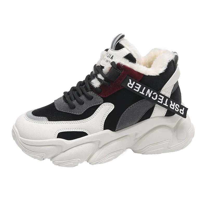 Женские кроссовки из вулканизированной кожи, на платформе 
Женские кроссовки из вулканизированной кожи, на платформе