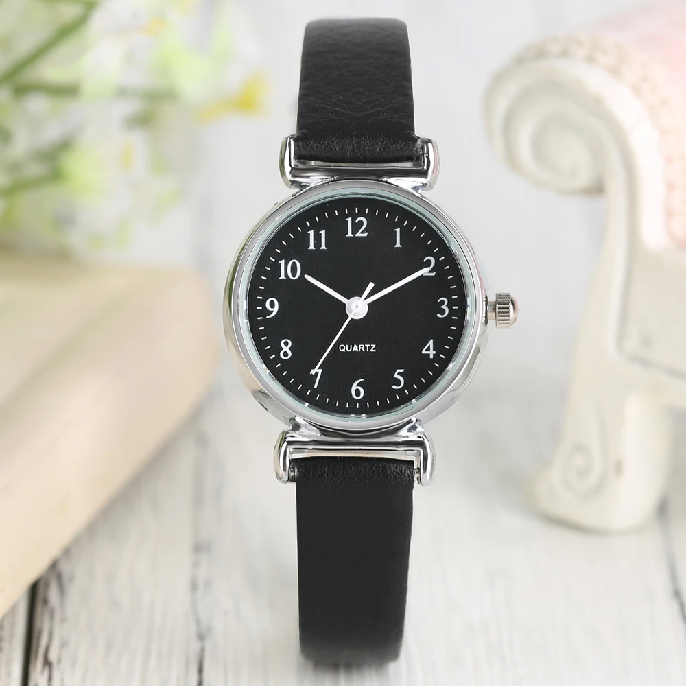 Женские Классические разноцветные кварцевые часы на кожаном ремешке 
Женские Классические разноцветные кварцевые часы на кожаном ремешке