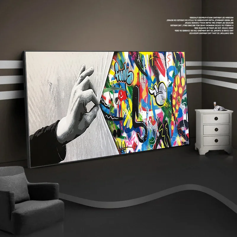 Abstract Pull Back Gesture Graffiti Art Canvas Paintings on The Wall Art Colorful Posters and Prints Street Art for Home Decor
Abstract Pull Back Gesture Graffiti Art Canvas Paintings on The Wall Art Colorful Posters and Prints Street Art for Home Decor