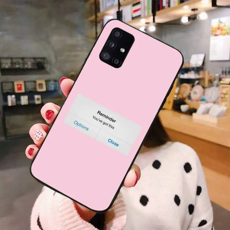 Reminder Close Options Phone Case For Samsung S6 S7 edge S8 S9 S10 e plus A10 A50 A70 note8 J7 2017
Reminder Close Options Phone Case For Samsung S6 S7 edge S8 S9 S10 e plus A10 A50 A70 note8 J7 2017