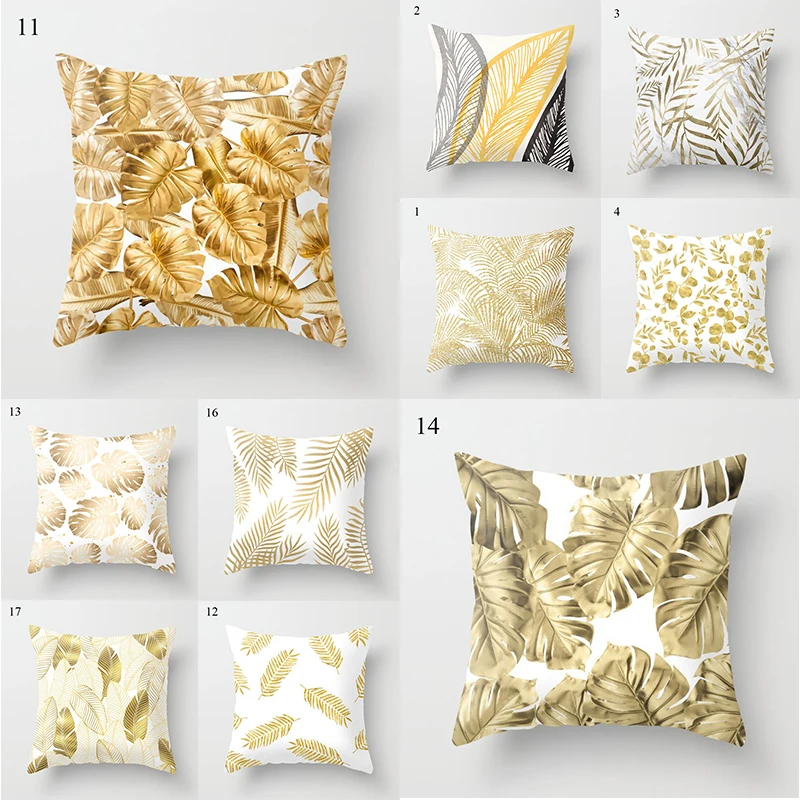 45*45cm Comfortable Peach Skin Cushion Cover Household Items Durable Pillow Cases Exquisite Bronzing Plant Printing Pillowcase 
45*45cm Comfortable Peach Skin Cushion Cover Household Items Durable Pillow Cases Exquisite Bronzing Plant Printing Pillowcase