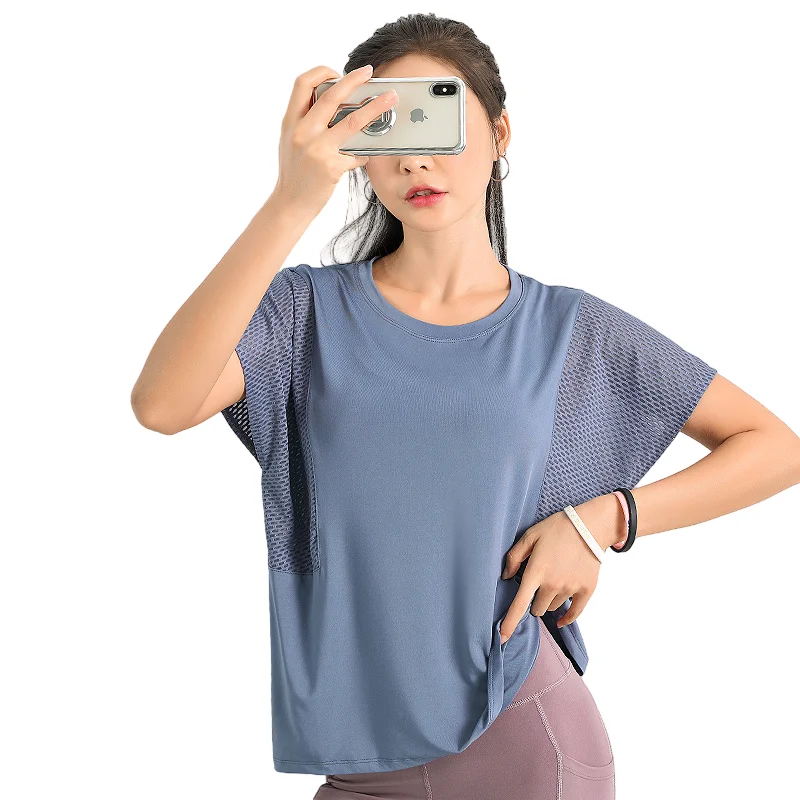 Summer Mesh Breathable Yoga Shirts Loose Fitness Sport Tees Top Quick Dry Short Sleeve O-Neck Running T-shirt Gym Sport Tops
Summer Mesh Breathable Yoga Shirts Loose Fitness Sport Tees Top Quick Dry Short Sleeve O-Neck Running T-shirt Gym Sport Tops