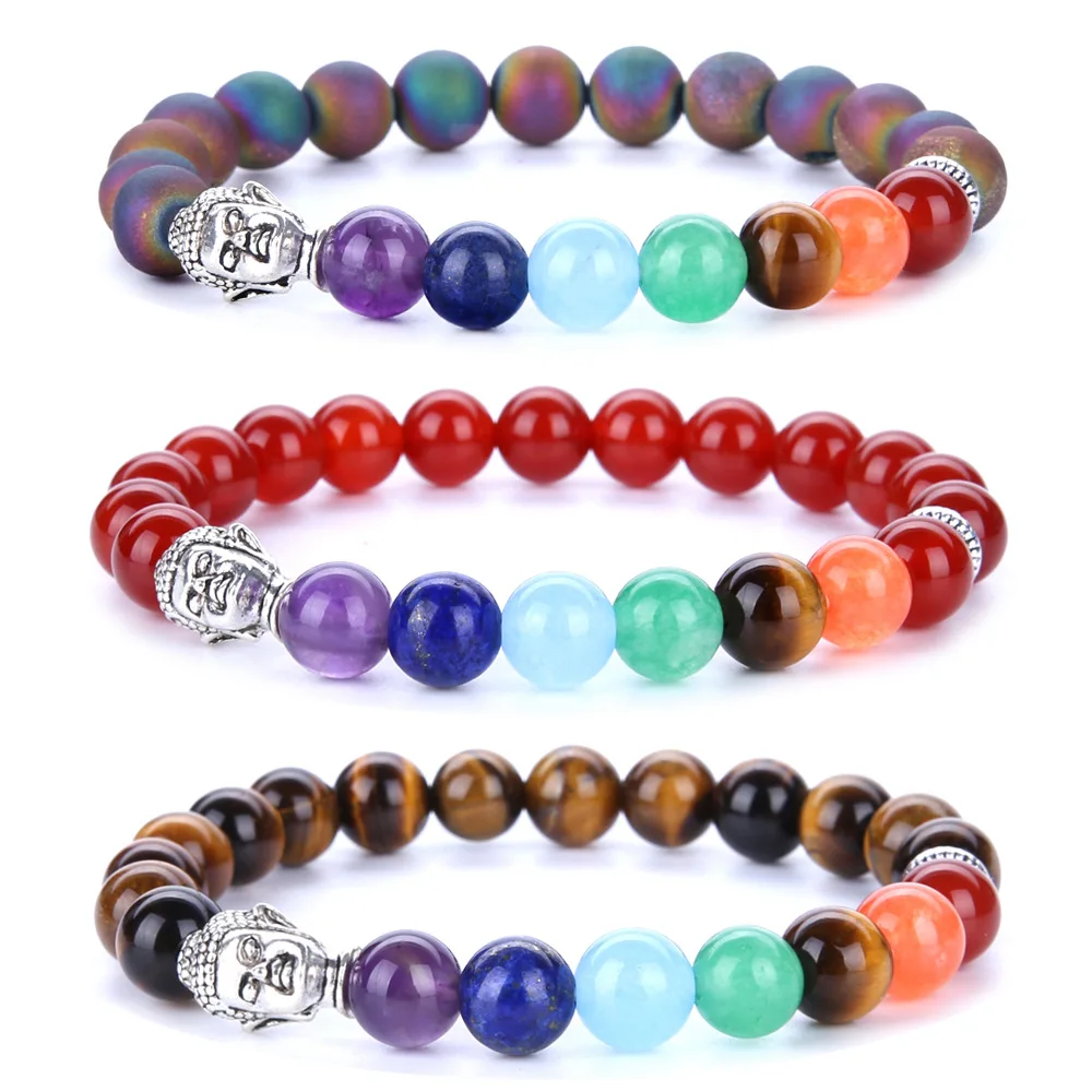 Natural Stone Beaded Bracelet Women Men Amethysts Agates Buddha Charm Chakra Healing Yoga Reiki Prayer Bracelets Fashion Jewelry
Natural Stone Beaded Bracelet Women Men Amethysts Agates Buddha Charm Chakra Healing Yoga Reiki Prayer Bracelets Fashion Jewelry