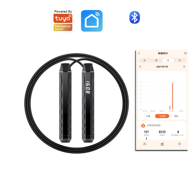 Умная Спортивная Скакалка Tuya, Bluetooth совместимая, настраиваемая, износостойкая, для прыжков, Скакалка для фитнеса и записи данных
Умная Спортивная Скакалка Tuya, Bluetooth совместимая, настраиваемая, износостойкая, для прыжков, Скакалка для фитнеса и записи данных