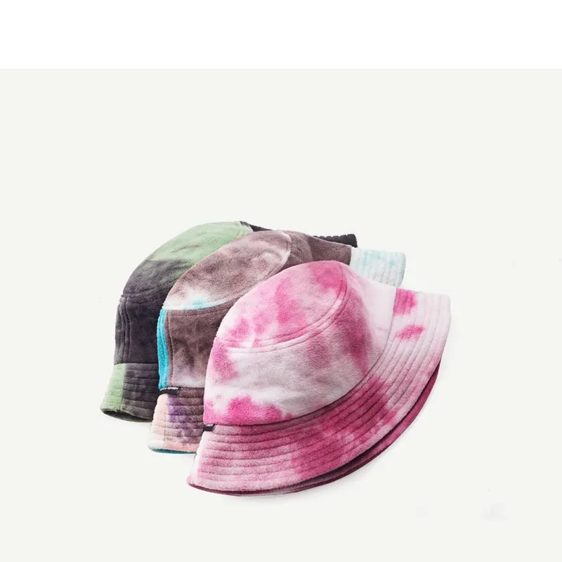 2020 kpop INS Tie dye Bucket Hat For Women Men Plush fabrics Basin cap winter Ladies fashion warm Fisherman Hats
2020 kpop INS Tie dye Bucket Hat For Women Men Plush fabrics Basin cap winter Ladies fashion warm Fisherman Hats