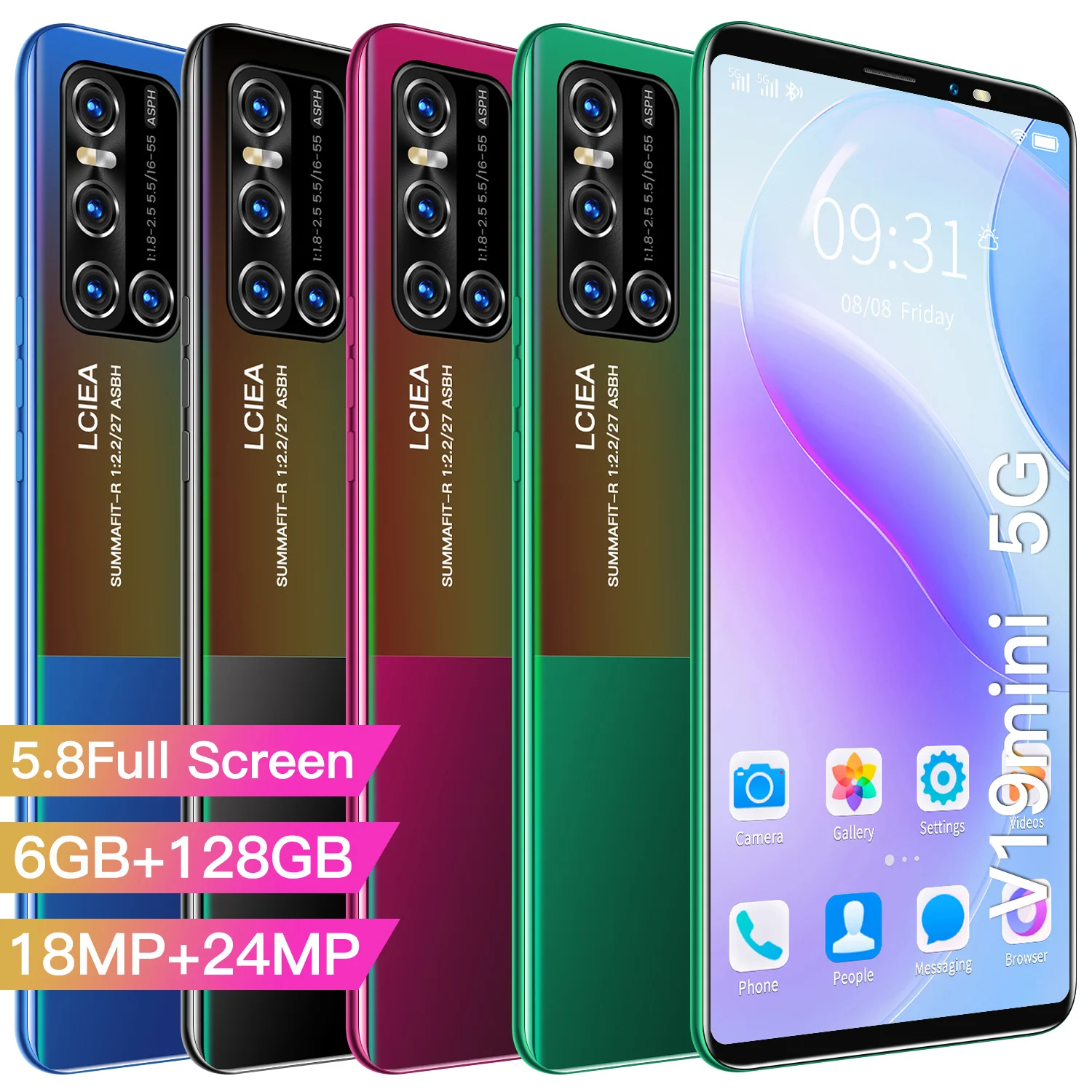 V19MINI 5.8 Inch 18MP+24MP Dual SIM 8 Core Smartphone 6+28GB 4500mAh Andriod 10 Fingerprint ID Mobile Cell Phone Celular MTK6598
V19MINI 5.8 Inch 18MP+24MP Dual SIM 8 Core Smartphone 6+28GB 4500mAh Andriod 10 Fingerprint ID Mobile Cell Phone Celular MTK6598