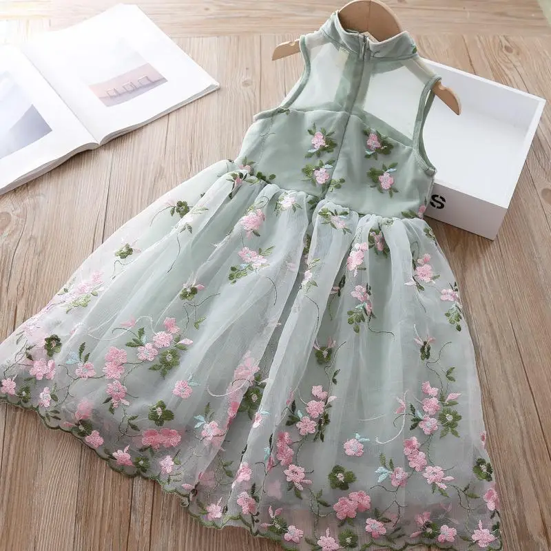 Girls Dress 2021 Summer Elegant Mesh Embroidery Princess Dresses Childrens Clothes Chinese Style Sleeveless Floral Vintage Dress
Girls Dress 2021 Summer Elegant Mesh Embroidery Princess Dresses Childrens Clothes Chinese Style Sleeveless Floral Vintage Dress