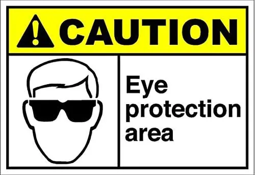 Eye Protection Area Caution Metal Sign Retro Home Cafe Bar Pub Wall Decoration Man Cave 12X16 inch
Eye Protection Area Caution Metal Sign Retro Home Cafe Bar Pub Wall Decoration Man Cave 12X16 inch