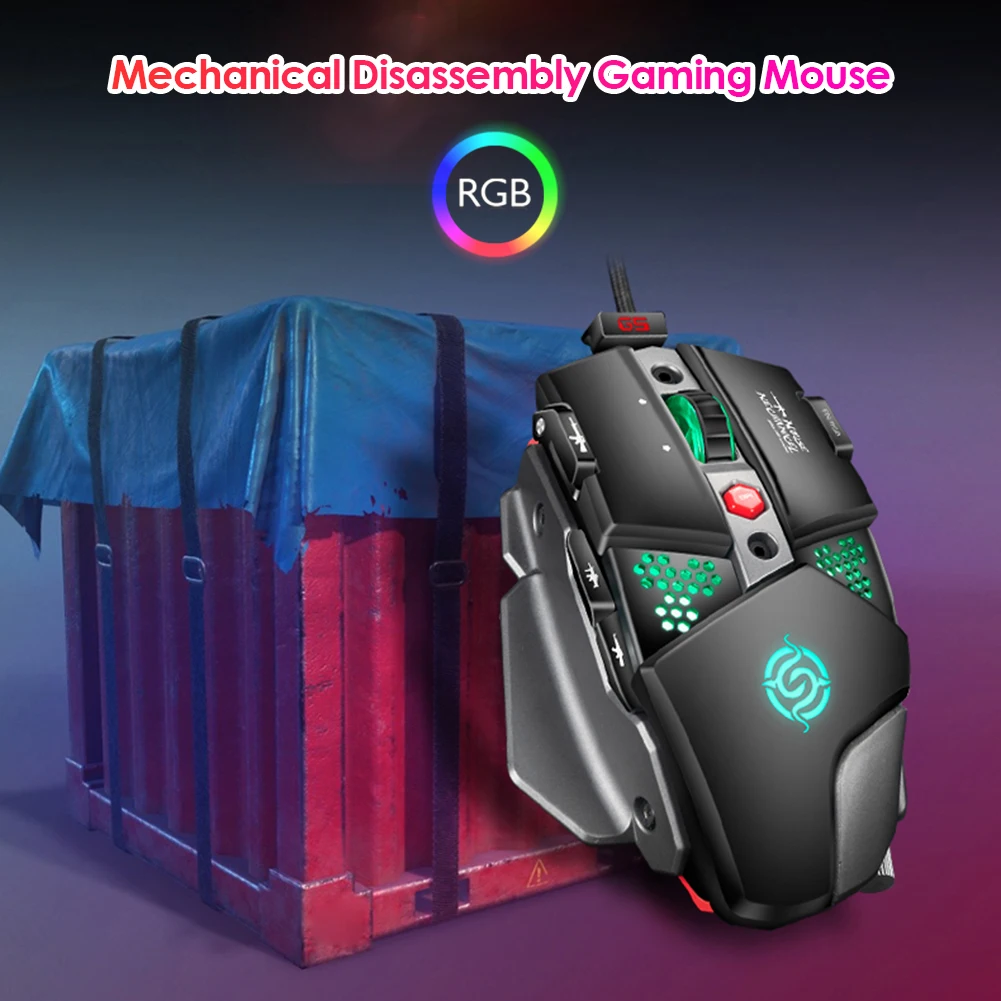 Laptop Computer Ergonomic Mice Silent G9 USB Wired Gaming Mouse RGB Backlit Metal Mechanical Button Mice for PC Gamer
Laptop Computer Ergonomic Mice Silent G9 USB Wired Gaming Mouse RGB Backlit Metal Mechanical Button Mice for PC Gamer