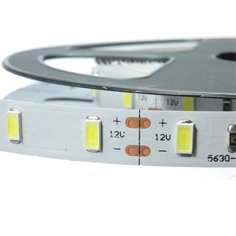 5 м 300 светодиодная полоса светильник 5630 SMD DC12V 60 светодиодов/м холодный белый