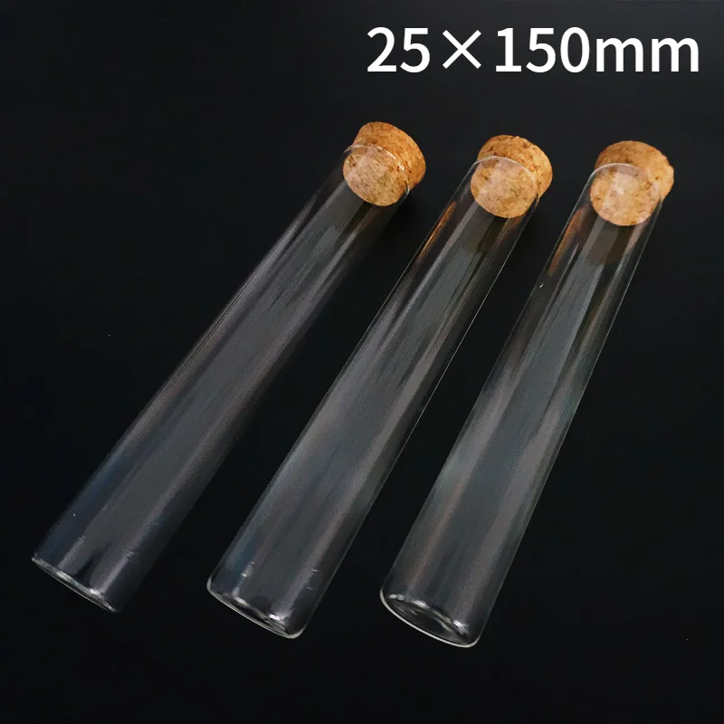6pcs/lot 25x150mm Glass Flat Bottom Test Tubes with Cork Stopper for Kinds of Experiments
6pcs/lot 25x150mm Glass Flat Bottom Test Tubes with Cork Stopper for Kinds of Experiments