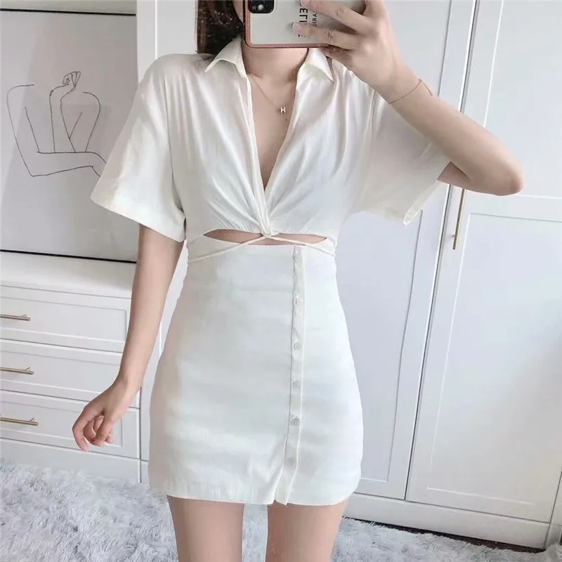 Vintage Za Dress 2021 Women White Short Sleeve Cut Out Summer Dress Chic Side Zip False Button Up Woman Fit Mini Party Dresses
Vintage Za Dress 2021 Women White Short Sleeve Cut Out Summer Dress Chic Side Zip False Button Up Woman Fit Mini Party Dresses