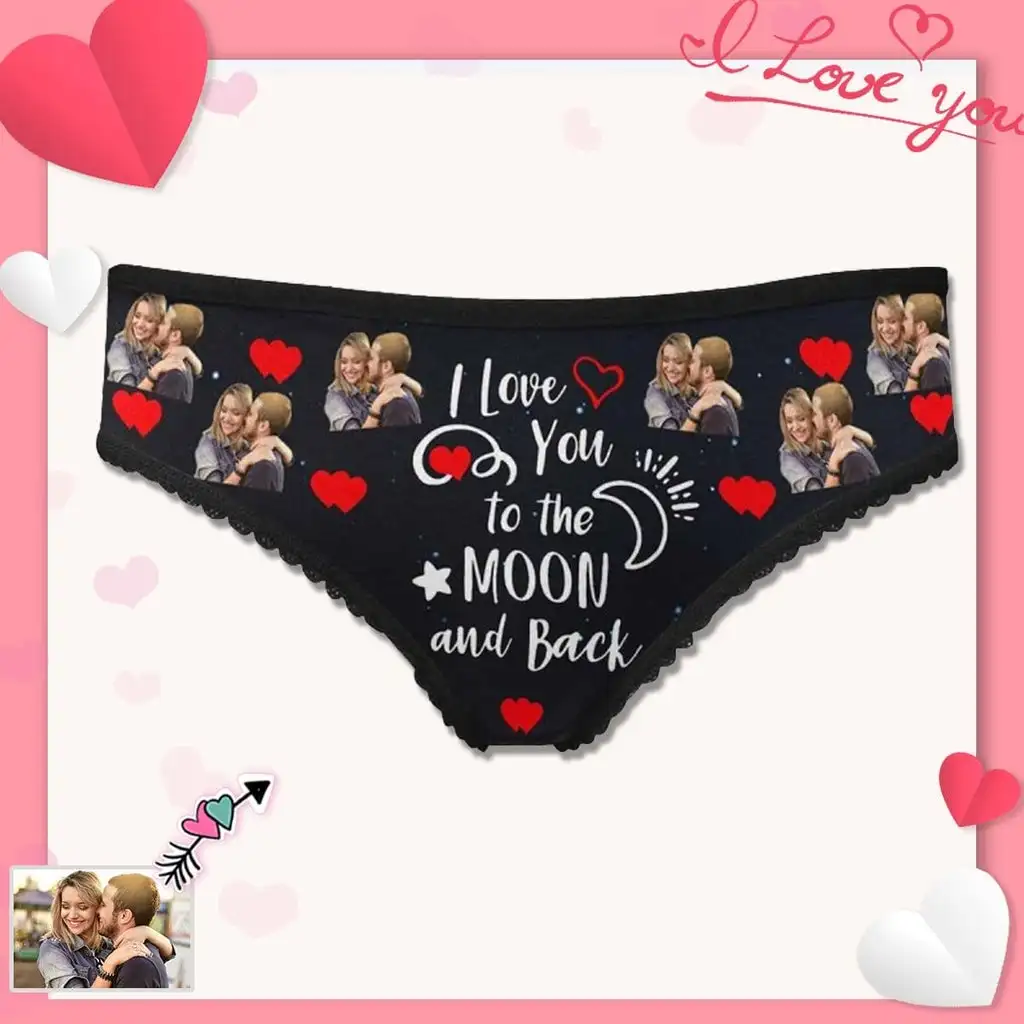 Custom Photo I love You Women's All Over Print High-cut Briefs Personalized Female Panties Unique Anniversary Birthday Gifts 
Custom Photo I love You Women's All Over Print High-cut Briefs Personalized Female Panties Unique Anniversary Birthday Gifts