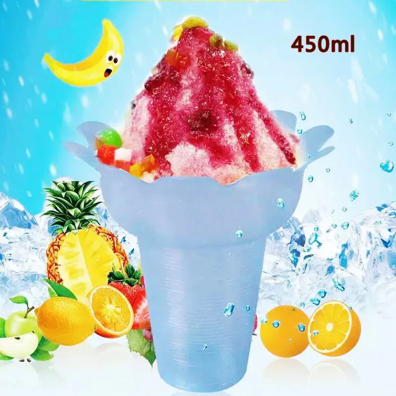 

50pcs Net red ice cream cup 300ml 450ml creative pudding jelly yogurt dessert cups diy favors cake mousse pastry plastic cup