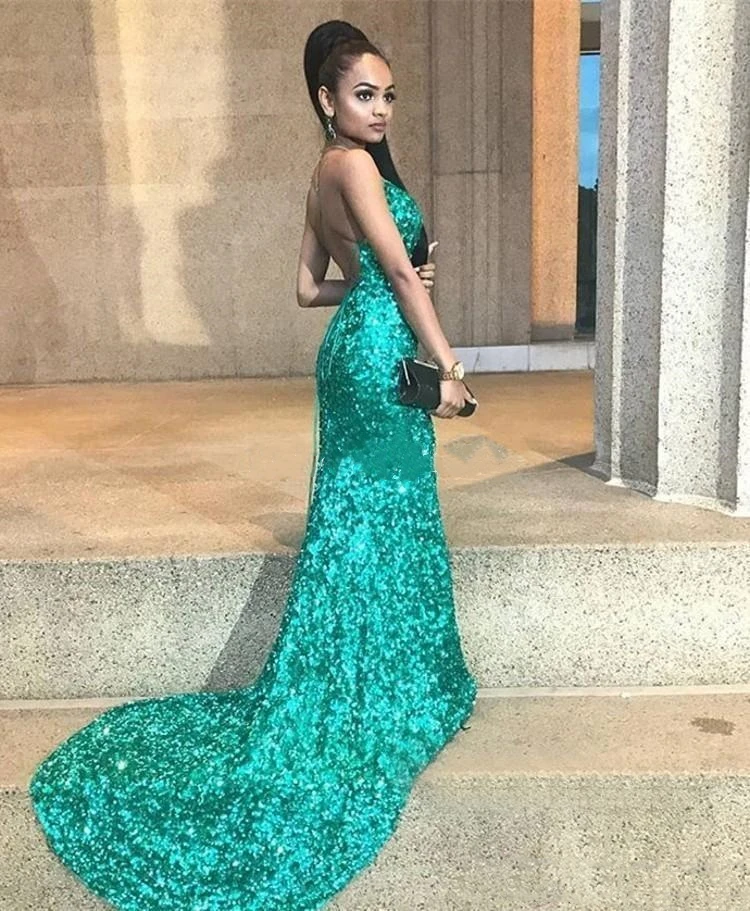 Sparkly Turquoise Mermaid Prom Dresses 2020 Spaghetti Criss Cross Straps Sequined Long Formal Evening Party Dress
Sparkly Turquoise Mermaid Prom Dresses 2020 Spaghetti Criss Cross Straps Sequined Long Formal Evening Party Dress