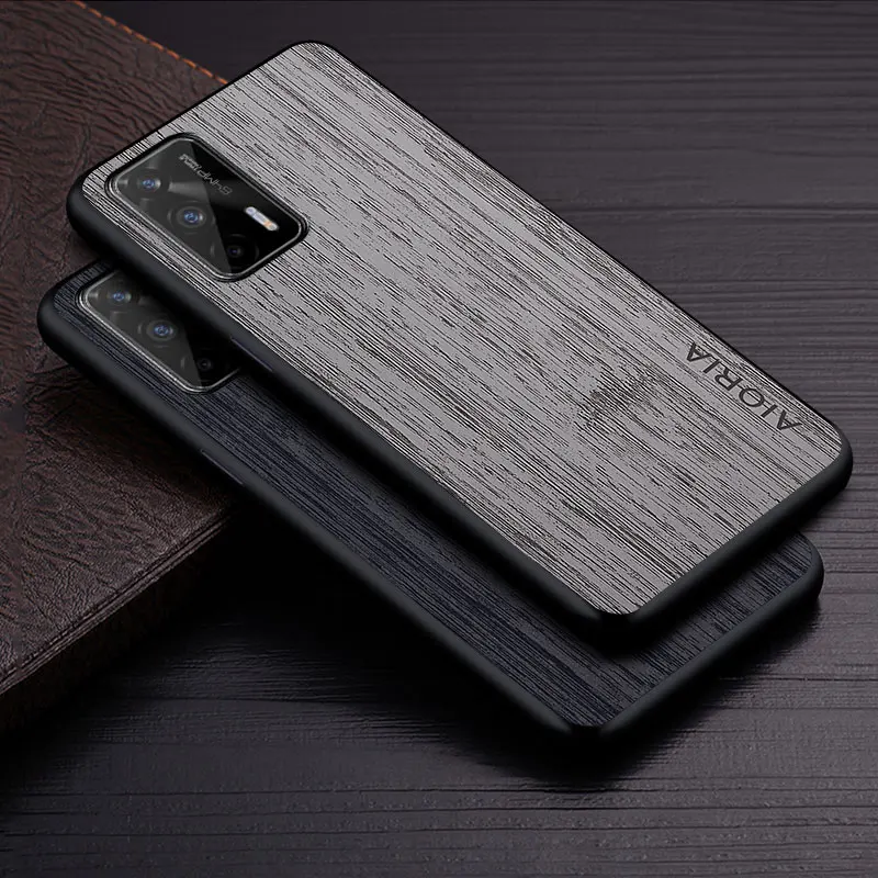 Чехол для Realme GT Neo 2T 5G funda бамбуковый деревянный кожаный чехол с рисунком
