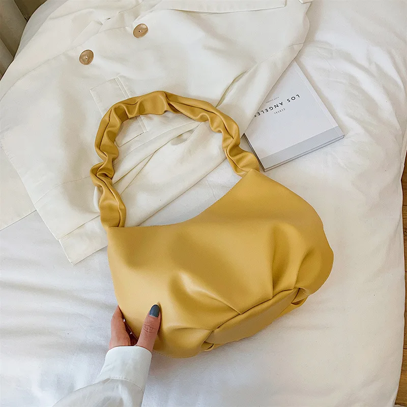 Small fresh ins solid color fold bag soft leather large capacity female bag popular fashion all-match single shoulder armpit bag
Small fresh ins solid color fold bag soft leather large capacity female bag popular fashion all-match single shoulder armpit bag