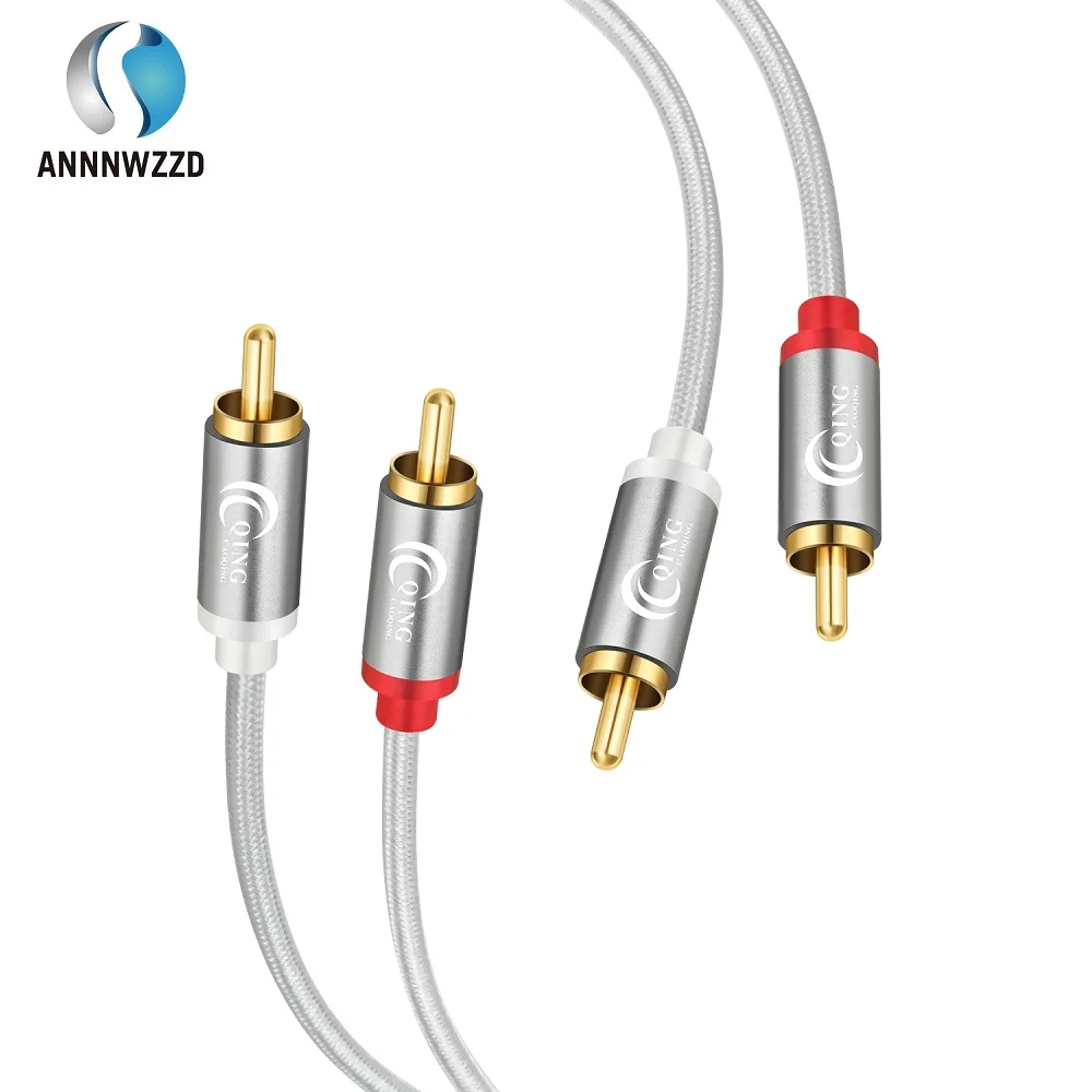 Кабель RCA со штекером 2RCA на штекер стерео аудио двойной телефонный кабель для