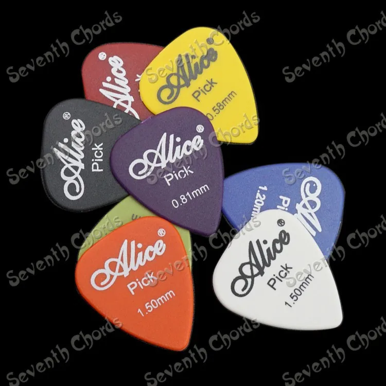 

120 Pcs Alice AP-Q Frosted Slip Mix Color Guitar Picks Plectrums Plectra 0.58mm,0.71mm.0.81mm,0.96mm.1.2mm,1.5mm for choose