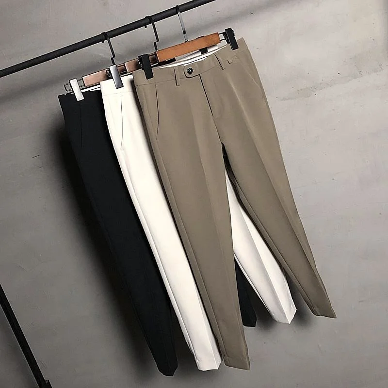Summer new British style fall feeling small trousers men's casual Capris Korean slim fit small feet suit pants men's
Summer new British style fall feeling small trousers men's casual Capris Korean slim fit small feet suit pants men's