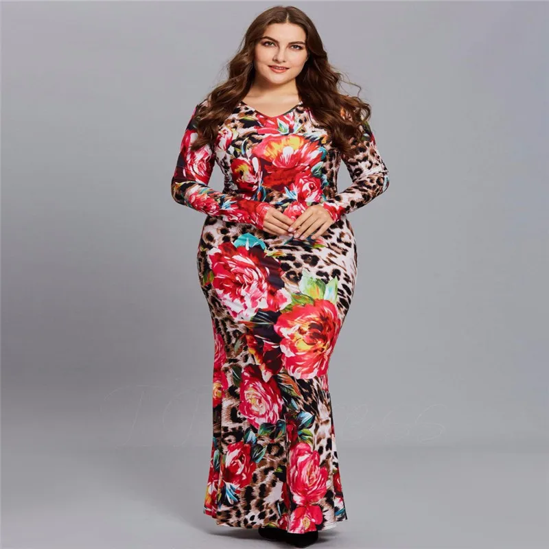 2020 Plus Size Leopard Printed Women Maxi Dress Autumn Winter Long Sleeve Floral Bodycon Dress Women Back Zipper Robe Femme
2020 Plus Size Leopard Printed Women Maxi Dress Autumn Winter Long Sleeve Floral Bodycon Dress Women Back Zipper Robe Femme