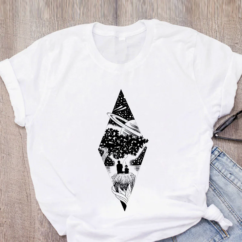 Женская футболка с коротким рукавом, с принтом 
Женская футболка с коротким рукавом, с принтом