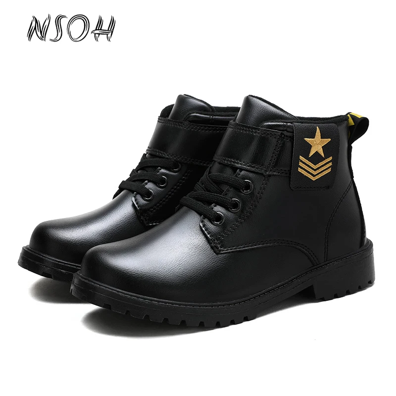 NSOH Boys' Leather Martin Boots Winter Warm Children's Work Boots Waterproof Non-slip Ankle Shoes Children's Martin Boots
NSOH Boys' Leather Martin Boots Winter Warm Children's Work Boots Waterproof Non-slip Ankle Shoes Children's Martin Boots