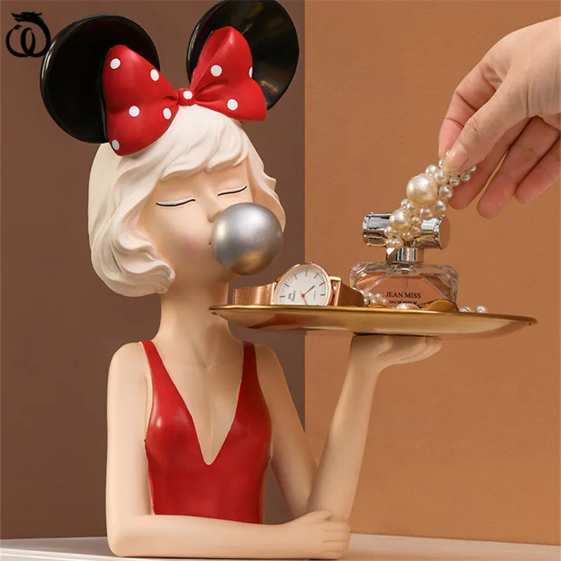 WU CHEN LONG Bubble Rabbit Bowknot Girl Commodity Shelf Tray Beauty Key Porch Candy Storage Box Resin Modern Decoration R6089
WU CHEN LONG Bubble Rabbit Bowknot Girl Commodity Shelf Tray Beauty Key Porch Candy Storage Box Resin Modern Decoration R6089