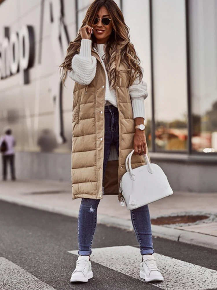 Hooded Parka Women Autumn Puffer Jacket Female Outerwear Sleeveless Waistcoat Casual Streetwear Cotton Padded Coat Zipper Jacket
Hooded Parka Women Autumn Puffer Jacket Female Outerwear Sleeveless Waistcoat Casual Streetwear Cotton Padded Coat Zipper Jacket