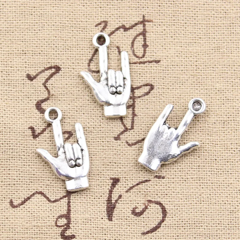 20pcs Charms Palm I Love You 22x13mm Antique Silver Color Pendants DIY Necklace Crafts Making Findings Handmade Tibetan Jewelry 
20pcs Charms Palm I Love You 22x13mm Antique Silver Color Pendants DIY Necklace Crafts Making Findings Handmade Tibetan Jewelry