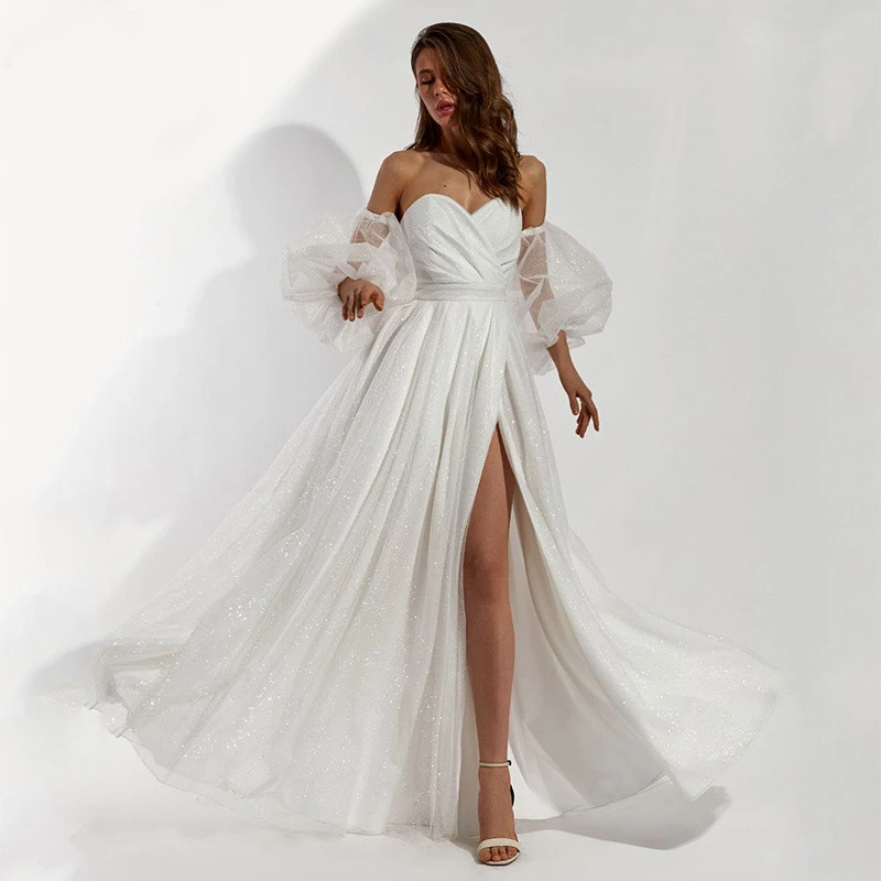 Блестящее сексуальное вечернее платье цвета слоновой кости BridalAffair с Боковым Разрезом и открытыми плечами, корсет, бальное платье для выпус...
Блестящее сексуальное вечернее платье цвета слоновой кости BridalAffair с Боковым Разрезом и открытыми плечами, корсет, бальное платье для выпус...