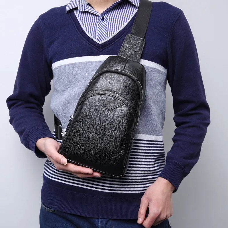 Men's Chest Bags Genuine Leather Man Crossbody Bag For Young College Students Casual Men Sling Bags High Quality Shoulder Bag
Men's Chest Bags Genuine Leather Man Crossbody Bag For Young College Students Casual Men Sling Bags High Quality Shoulder Bag
