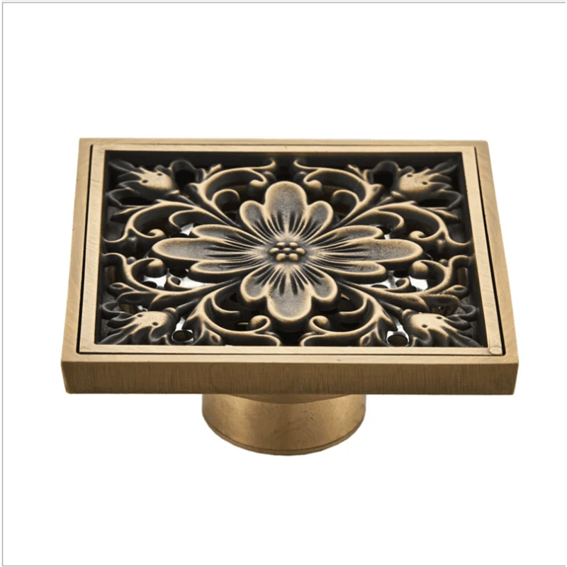 Flower Rich Euro Floor Drains Antique Brass Shower Floor Drain Bathroom Deodorant Square Floor Drain Strainer Cover Grate Waste
Flower Rich Euro Floor Drains Antique Brass Shower Floor Drain Bathroom Deodorant Square Floor Drain Strainer Cover Grate Waste