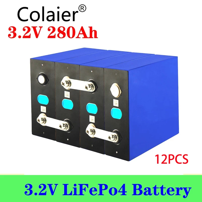 12PCS 3.2V 280Ah lifepo4 battery DIY 12V 24V 280AH rechargeable battery pack for E-scooter RV Solar Energy storage system
12PCS 3.2V 280Ah lifepo4 battery DIY 12V 24V 280AH rechargeable battery pack for E-scooter RV Solar Energy storage system