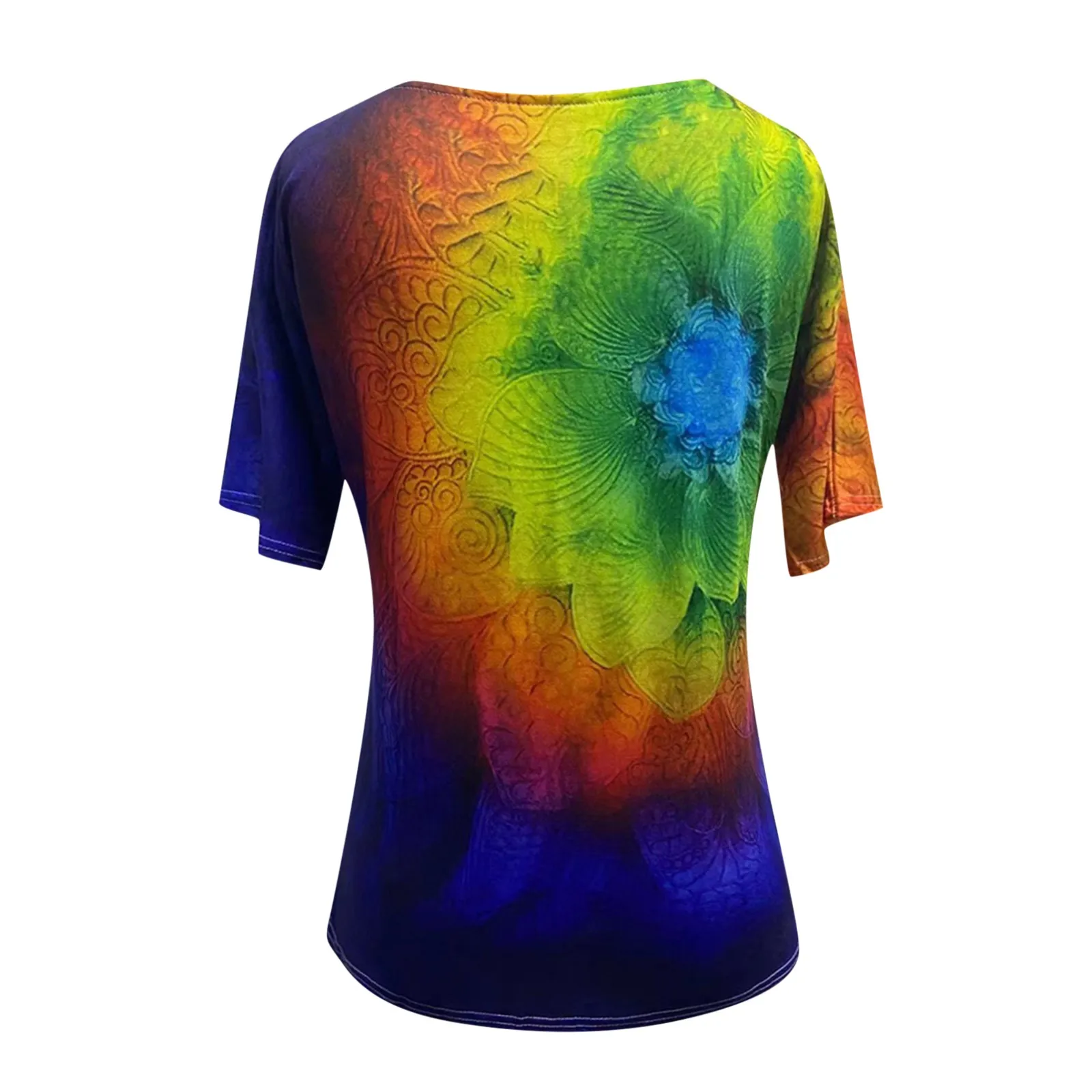 Gradient Floral T Shirt For Women V-neck Short Sleeve Summer Tees Tops Loose Casual Basic Retro Holiday Pullover Mujer Camisetas
Gradient Floral T Shirt For Women V-neck Short Sleeve Summer Tees Tops Loose Casual Basic Retro Holiday Pullover Mujer Camisetas