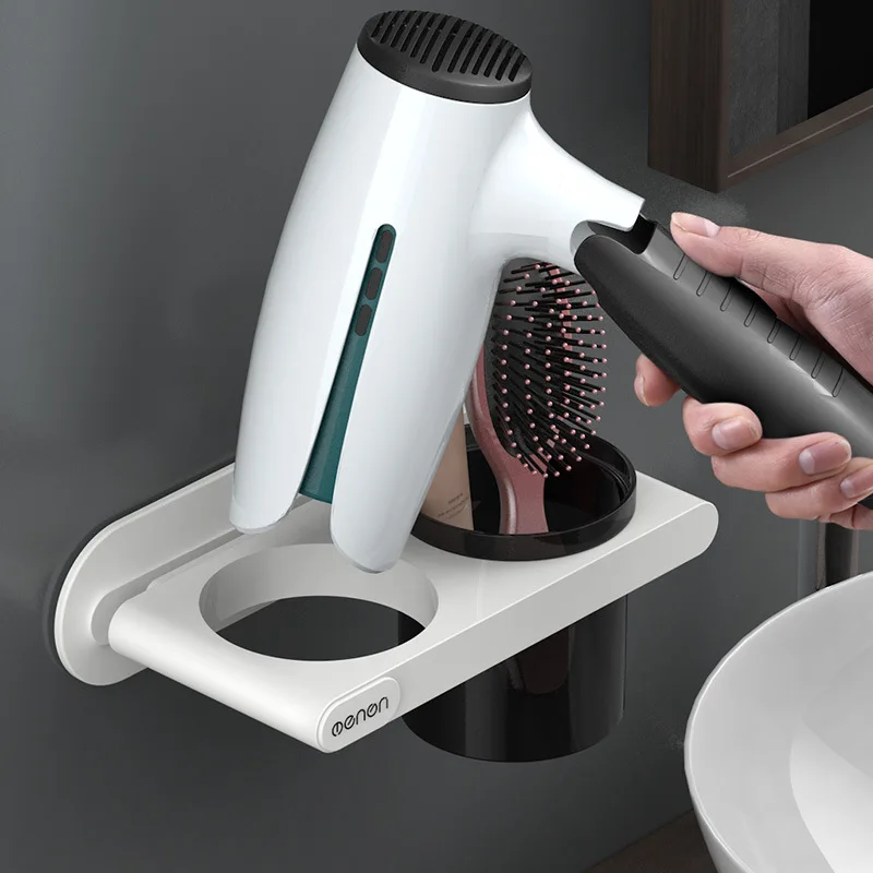 Plastic Hair Dryer Rack Comb Holder Bathroom Storage Organizer Self-adhesive Wall Mounted Stand for Shampoo Straightener
Plastic Hair Dryer Rack Comb Holder Bathroom Storage Organizer Self-adhesive Wall Mounted Stand for Shampoo Straightener