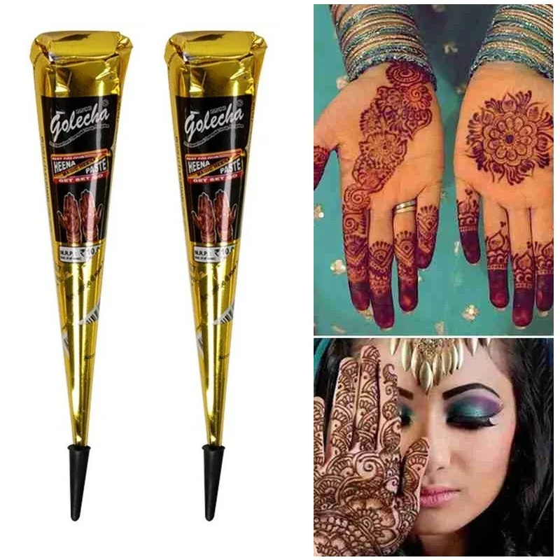 1PCS Black Color Henna Mehndi Paste Hand Finger Body Art Paint DIY Waterproof Temporary Drawing Indian Henna Tattoo Cone Cream
1PCS Black Color Henna Mehndi Paste Hand Finger Body Art Paint DIY Waterproof Temporary Drawing Indian Henna Tattoo Cone Cream