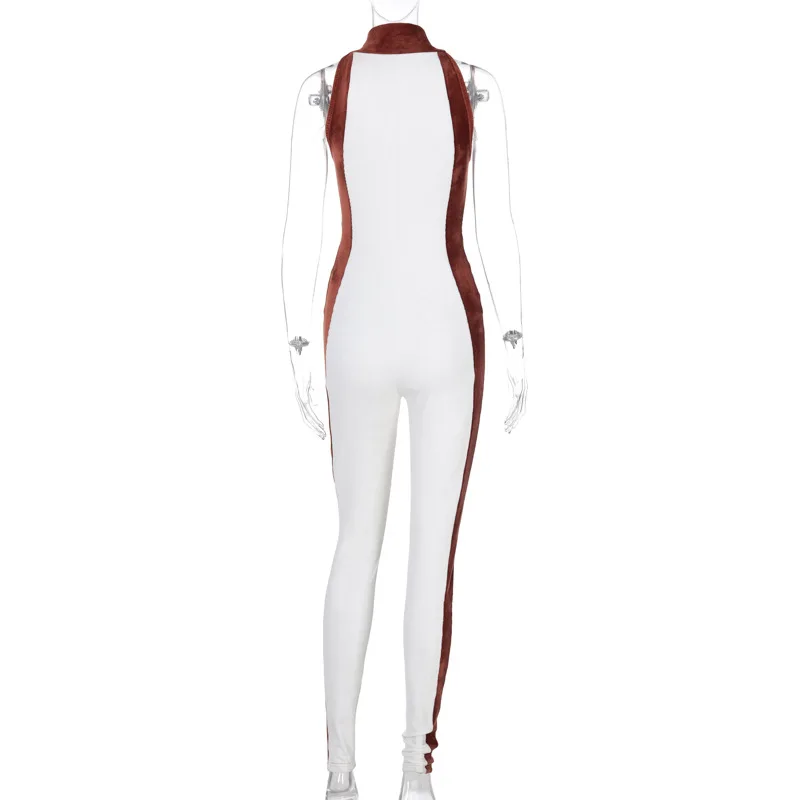 Sibybo Velvet Patchwork Bandage Jumpsuit Women Sexy Hollow Out Sleeveless Rompers Womens Jumpsuits Femme Casual Overalls 2021
Sibybo Velvet Patchwork Bandage Jumpsuit Women Sexy Hollow Out Sleeveless Rompers Womens Jumpsuits Femme Casual Overalls 2021