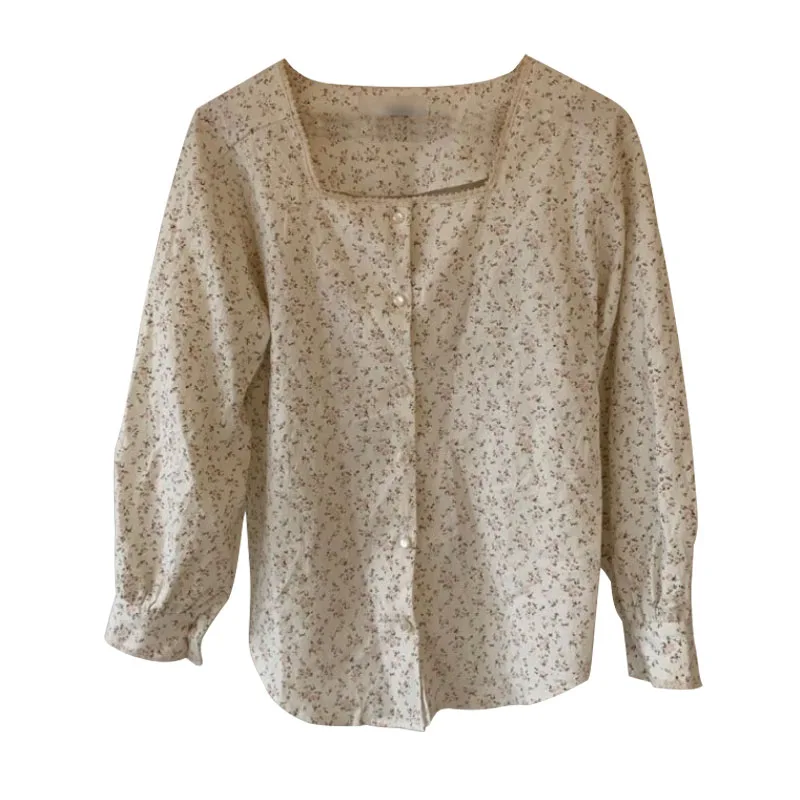 Blusas De Mujer Square Collar Sweet Puff Sleeve Floral Blouses Women Femme Roupas Loose Vintage Temperament Tops Female
Blusas De Mujer Square Collar Sweet Puff Sleeve Floral Blouses Women Femme Roupas Loose Vintage Temperament Tops Female