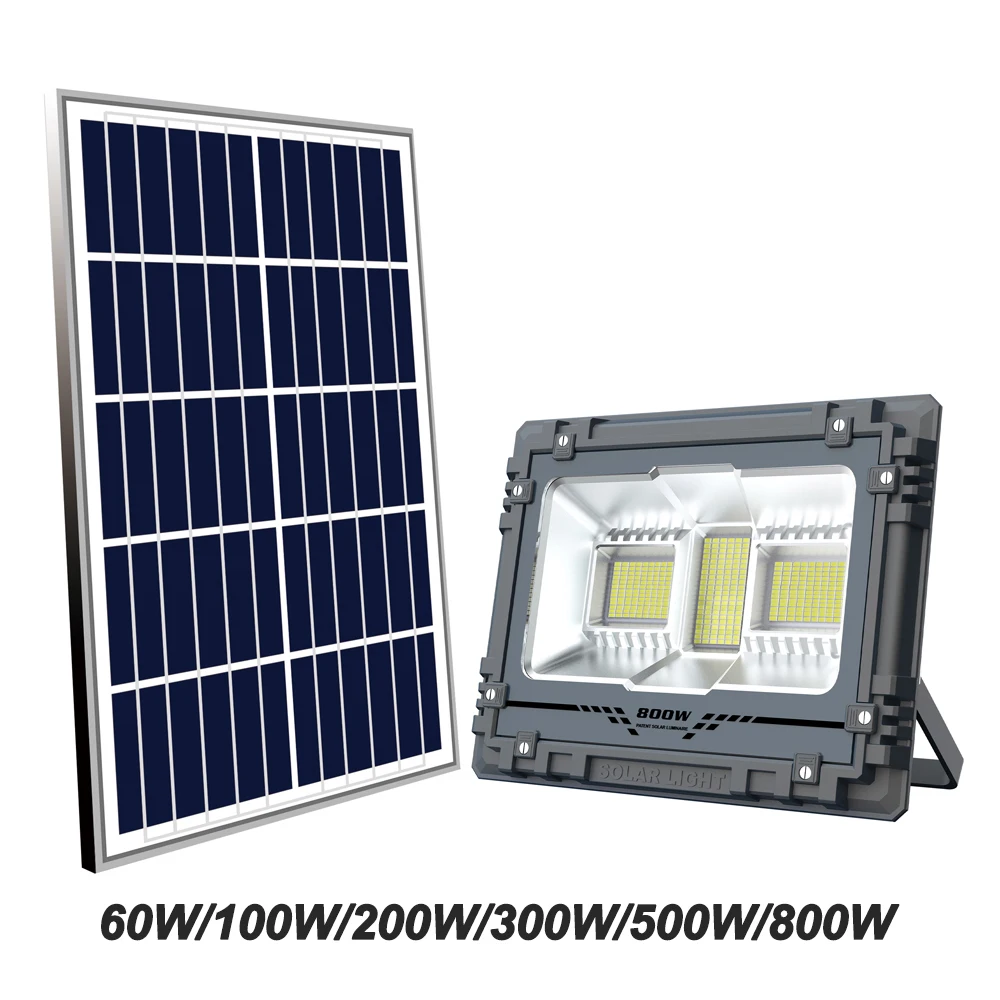 

Solar Led Outdoor Light 60W 100W 200W 300W 500W 800W Solar Floodlight with Remote Waterproof Cool White Outdoor Lamps for Garden