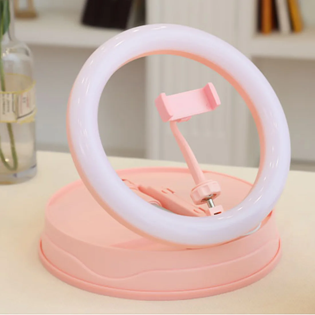 Folding Video Light Dimmable LED Selfie Ring Light USB Ring Lamp Photography Light with Phone Holder Stand for Makeup Youtube
Folding Video Light Dimmable LED Selfie Ring Light USB Ring Lamp Photography Light with Phone Holder Stand for Makeup Youtube