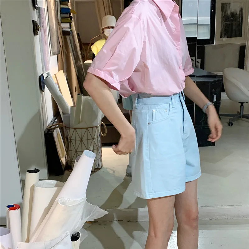 HziriP Fashion All-Match Casual Notched Summer Short-Sleeved Solid Color 2021 New Student Gentle Hot Single-Breasted Top
HziriP Fashion All-Match Casual Notched Summer Short-Sleeved Solid Color 2021 New Student Gentle Hot Single-Breasted Top