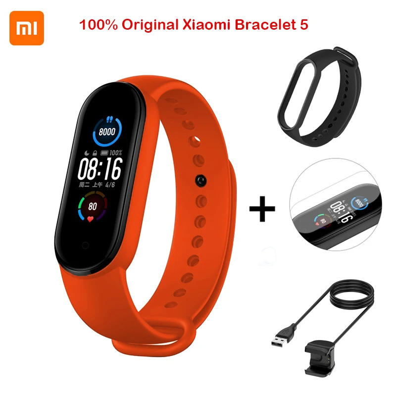 Chinese Version Xiaomi Mi Band 5 Fitness Bracelet Magnetic Charge 24h Heart Rate Sleep Nap Step Swim Sport Monitor Remind Alarm
Chinese Version Xiaomi Mi Band 5 Fitness Bracelet Magnetic Charge 24h Heart Rate Sleep Nap Step Swim Sport Monitor Remind Alarm