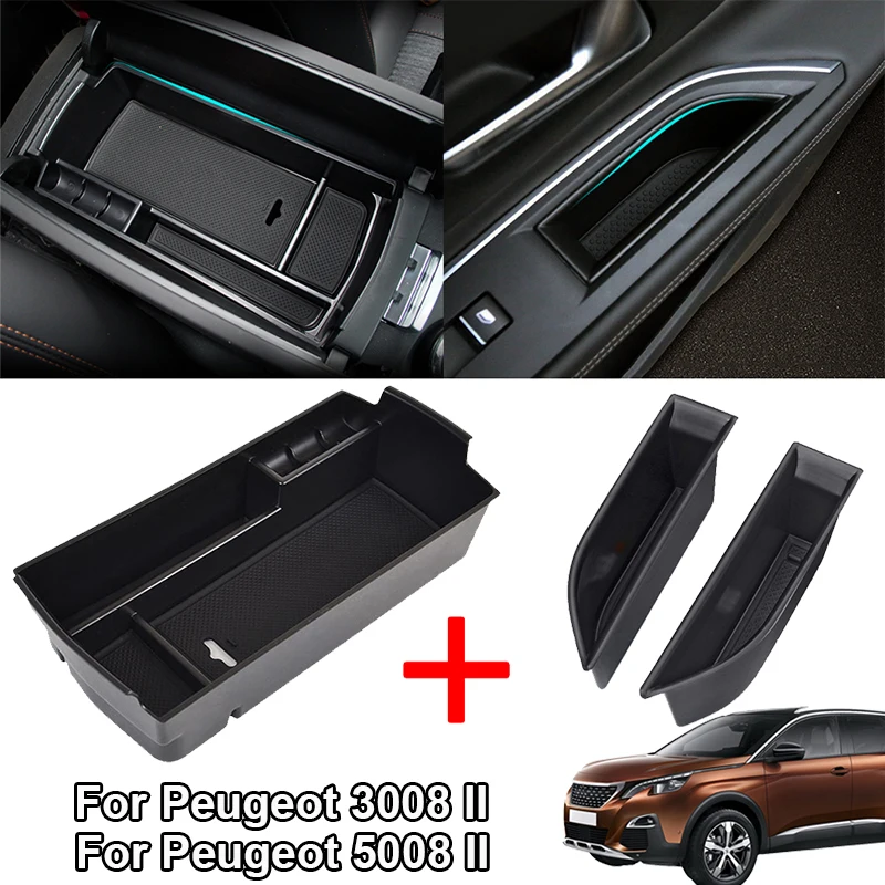 Ящик для хранения в подлокотнике автомобиля Peugeot 3008 3008GT 5008 2017 2018 2019 2020 центральной