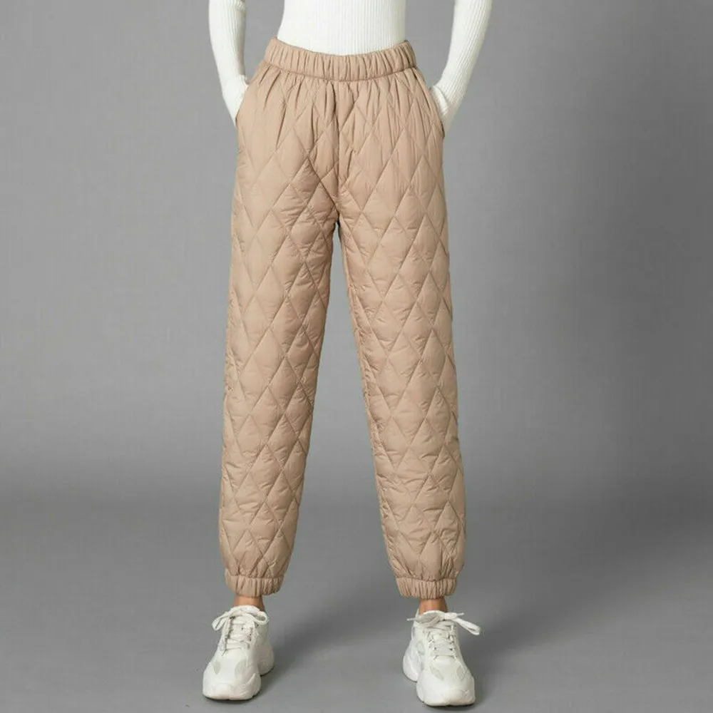 Winter Women Warm Down Pants Padded Quilted Trousers Elastic Waist Thick Casual Female Clothing Thermal Harem Pants Trousers
Winter Women Warm Down Pants Padded Quilted Trousers Elastic Waist Thick Casual Female Clothing Thermal Harem Pants Trousers