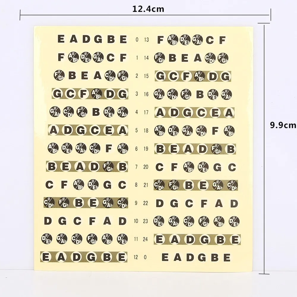 Guitar Fretboard Note Sticker Musical Scale Fingerboard Beginner Guitar Stickers Fretboard Map Labels Fret Decals Ultra-thin
Guitar Fretboard Note Sticker Musical Scale Fingerboard Beginner Guitar Stickers Fretboard Map Labels Fret Decals Ultra-thin