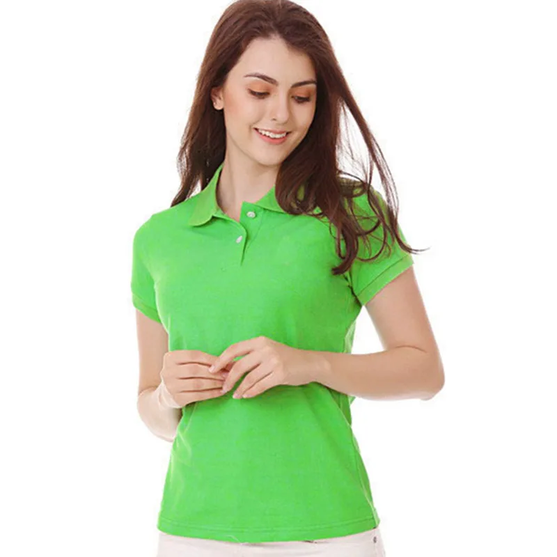 High Quality Summer New Lady Short Sleeve Polo Shirts Solid Color Casual Women Lapel Polos 100% Cotton Women Fashion Slim Tops
High Quality Summer New Lady Short Sleeve Polo Shirts Solid Color Casual Women Lapel Polos 100% Cotton Women Fashion Slim Tops