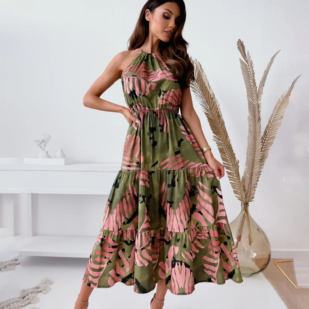 Fashion Summer Halter Print Maxi Dress 2021 Women Casual Ruffles Sleeveless Party Long Dresses Woman Elegant Boho Beach Dress
Fashion Summer Halter Print Maxi Dress 2021 Women Casual Ruffles Sleeveless Party Long Dresses Woman Elegant Boho Beach Dress